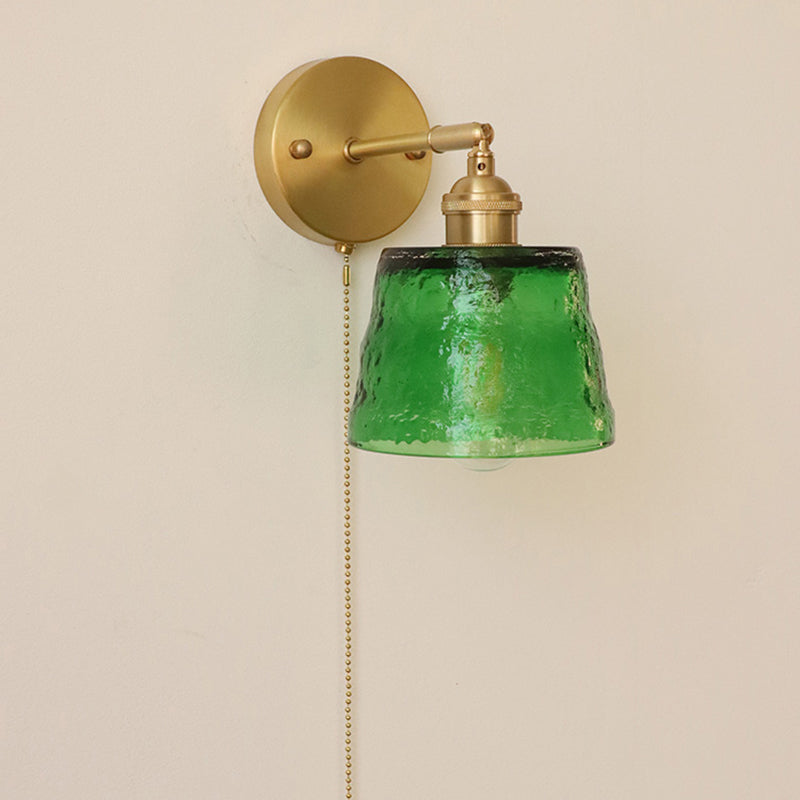 Glass Cylinder Wall Sconces Industrial Style 1 Light Wall Mounted Lamps