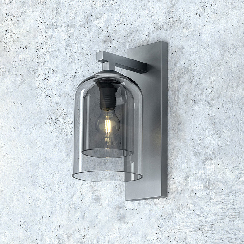Glass Cylinder Wall Sconces Industrial Style 1 Light Wall Mounted Lamps