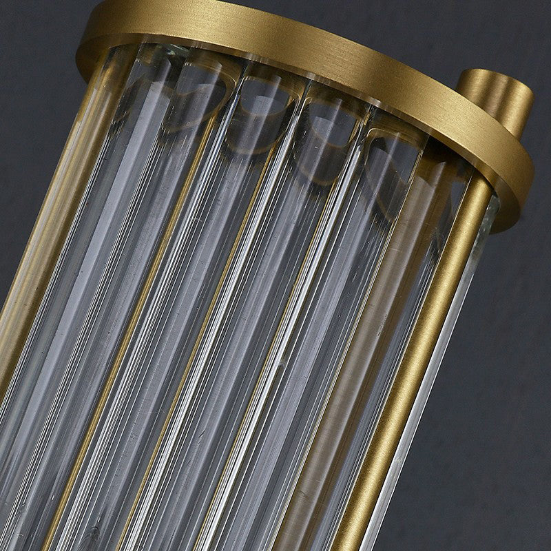 Glass Cylinder Wall Sconces Modern Style Multi Lights Wall Mounted Lamps
