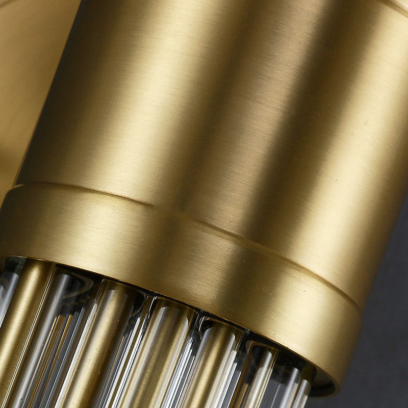 Glass Cylinder Wall Sconces Modern Style Multi Lights Wall Mounted Lamps