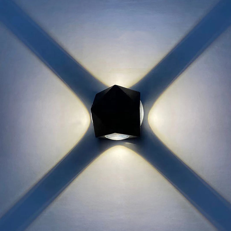 Modern Style Geometric Wall Lighting Fixtures Metal 4 Lights Wall Washer Sconce