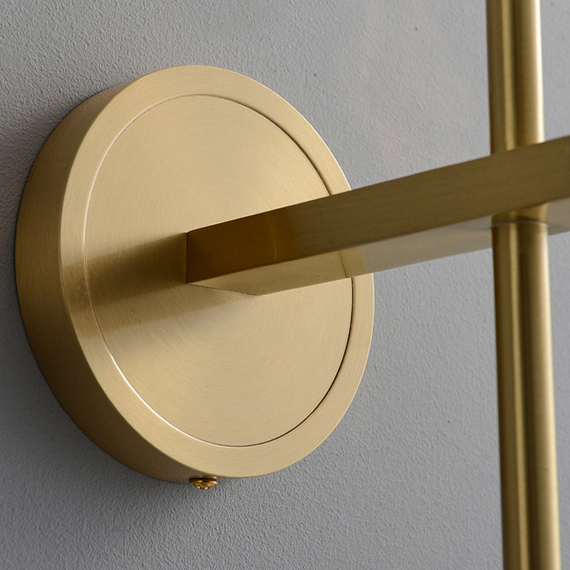 Unique Shade Crystal Wall Sconce Modern Style 1 Light Wall Mount Light Fixture in Brass