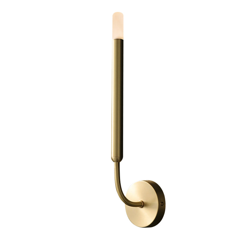 Linear Shade Metal Wall Sconce Modern Style 1 Light Wall Mount Light Fixture in Brass