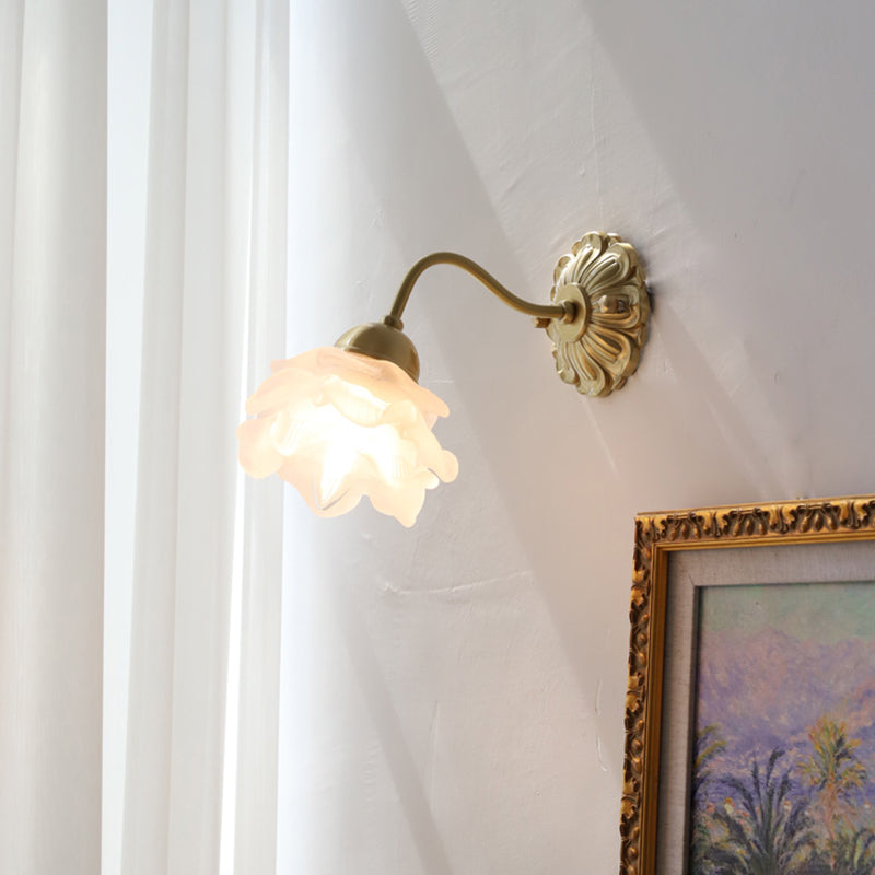 Modern Style Flower Shaped Wall Light Sconces Metal 1 Light Wall Lighting