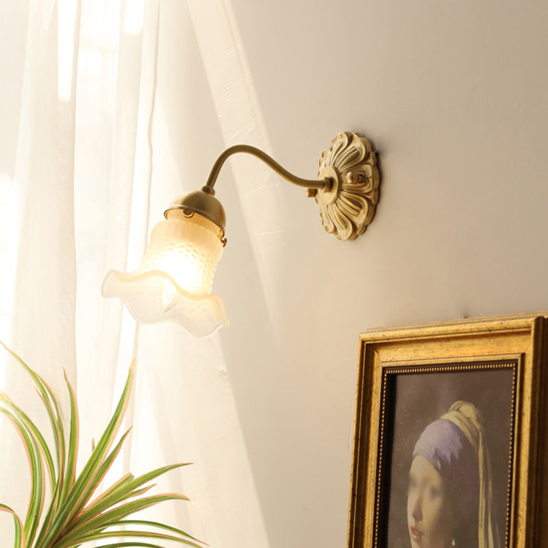 Modern Style Flower Shaped Wall Light Sconces Metal 1 Light Wall Lighting