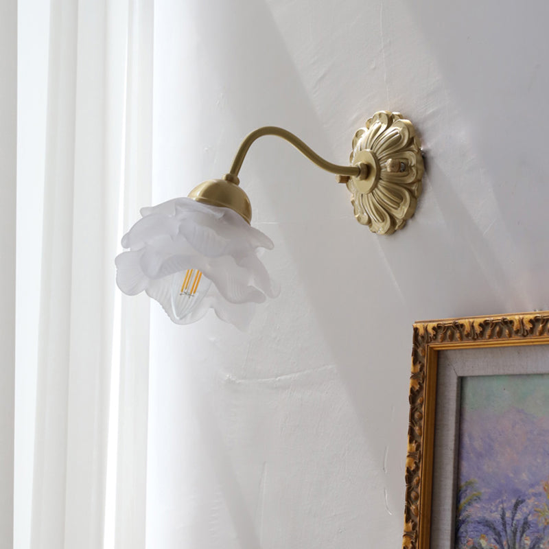 Modern Style Flower Shaped Wall Light Sconces Metal 1 Light Wall Lighting
