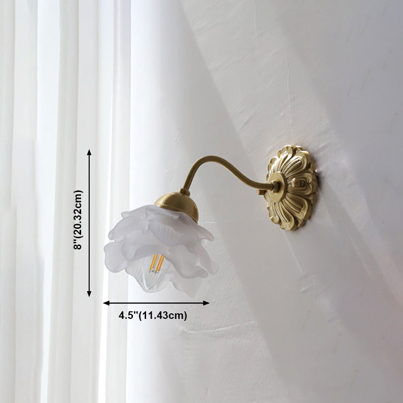 Modern Style Flower Shaped Wall Light Sconces Metal 1 Light Wall Lighting