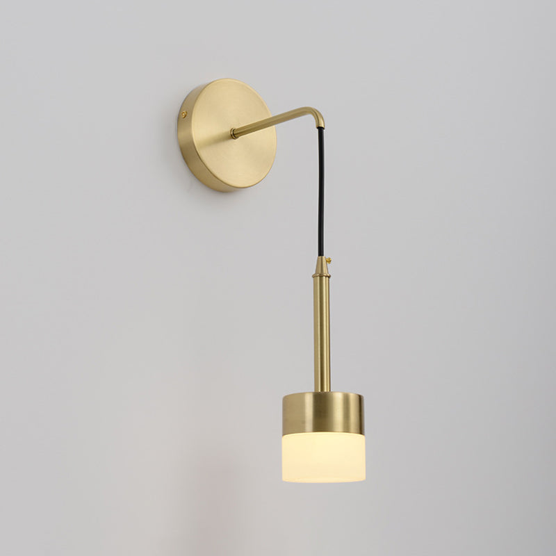 Modern Style Cylinder Wall Light Sconce Metal 1 Light Wall Lighting