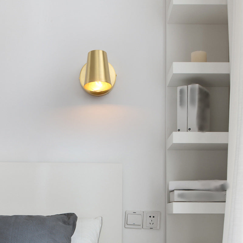 Metal Geometric Wall Sconce Modern Multi-Lights Mirror Wall Lighting Fixture in Brass