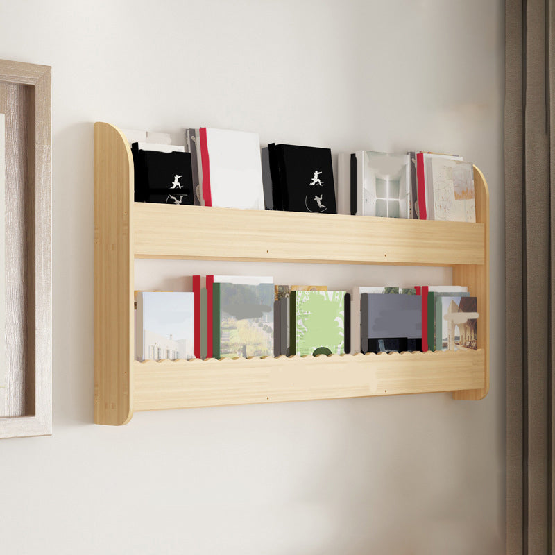 Floating Wooden Shelf Bookcase Modern & Contemporary Bookshelf
