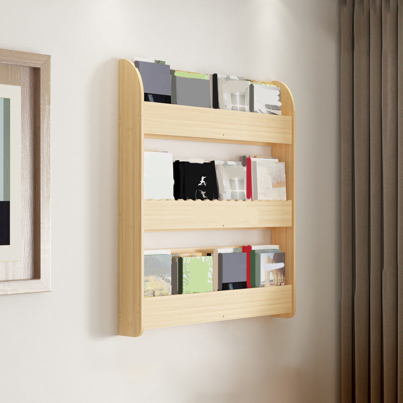 Floating Wooden Shelf Bookcase Modern & Contemporary Bookshelf