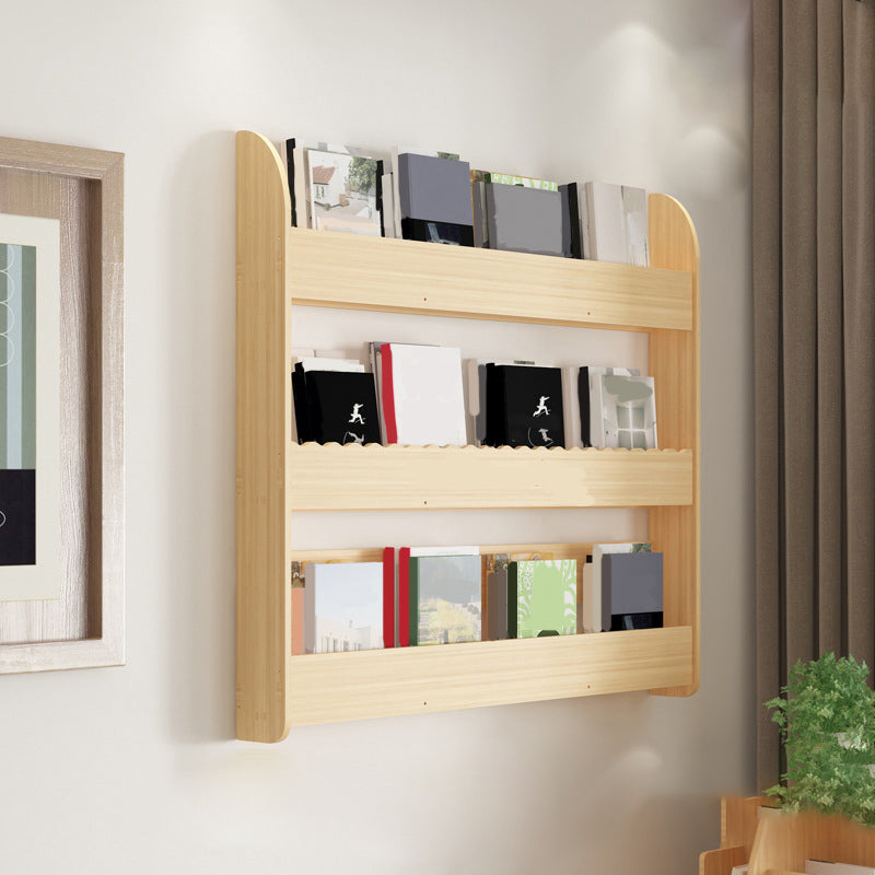 Floating Wooden Shelf Bookcase Modern & Contemporary Bookshelf