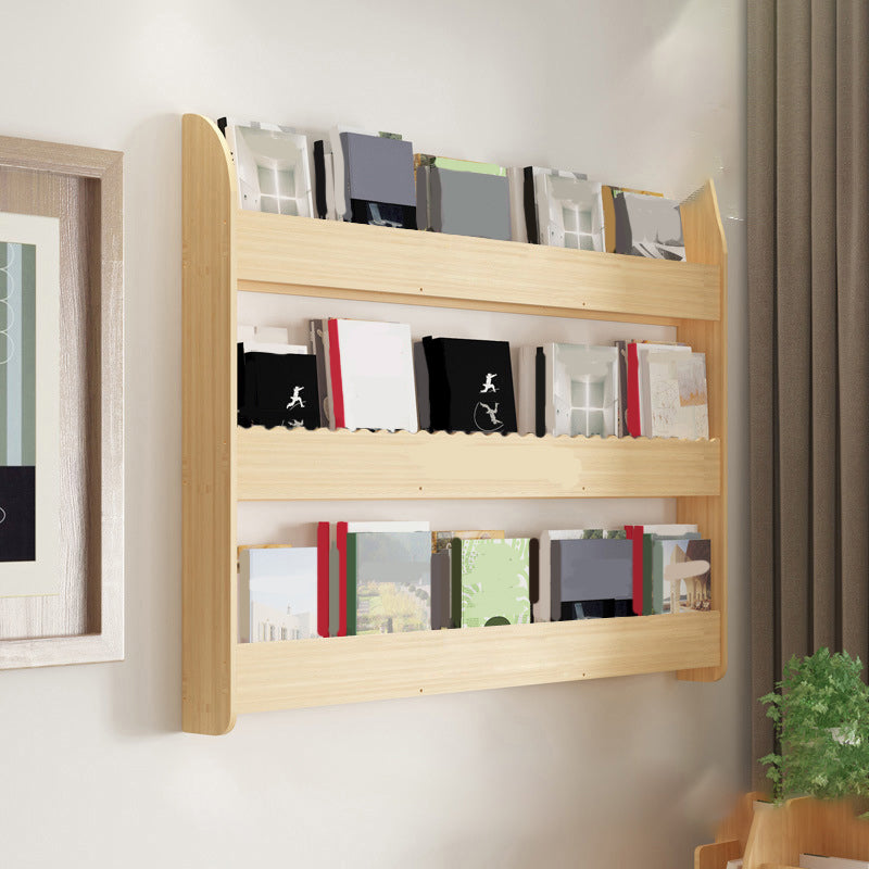 Floating Wooden Shelf Bookcase Modern & Contemporary Bookshelf