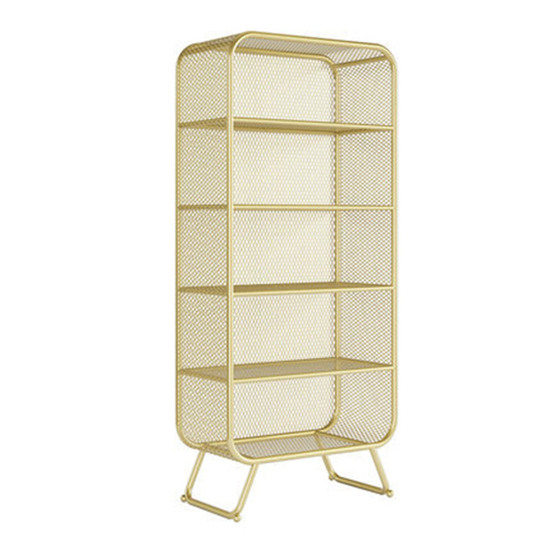 Iron Glam Book Shelf Shelves Included Bookcase Closed Back for Home Office