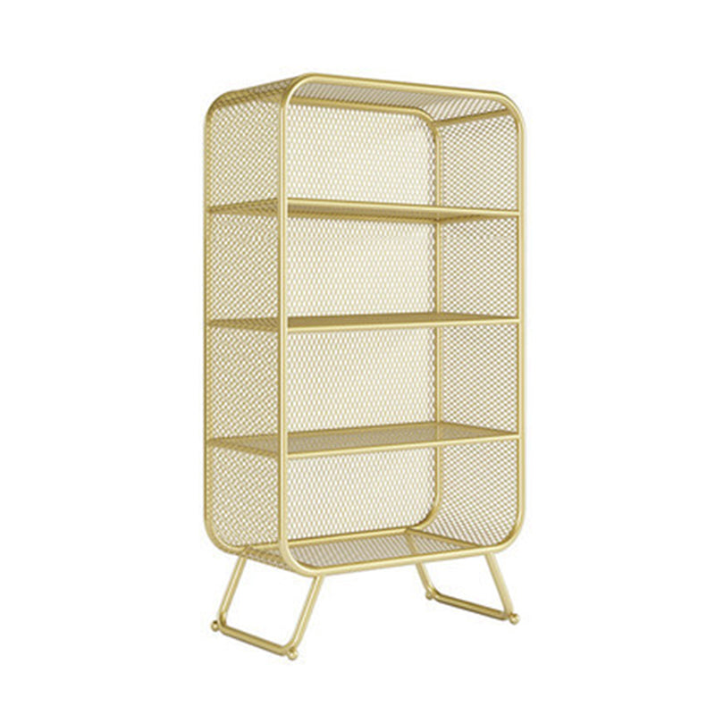 Iron Glam Book Shelf Shelves Included Bookcase Closed Back for Home Office