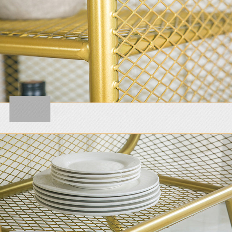 Iron Glam Book Shelf Shelves Included Bookcase Closed Back for Home Office