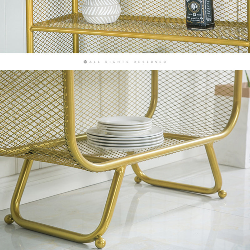 Iron Glam Book Shelf Shelves Included Bookcase Closed Back for Home Office