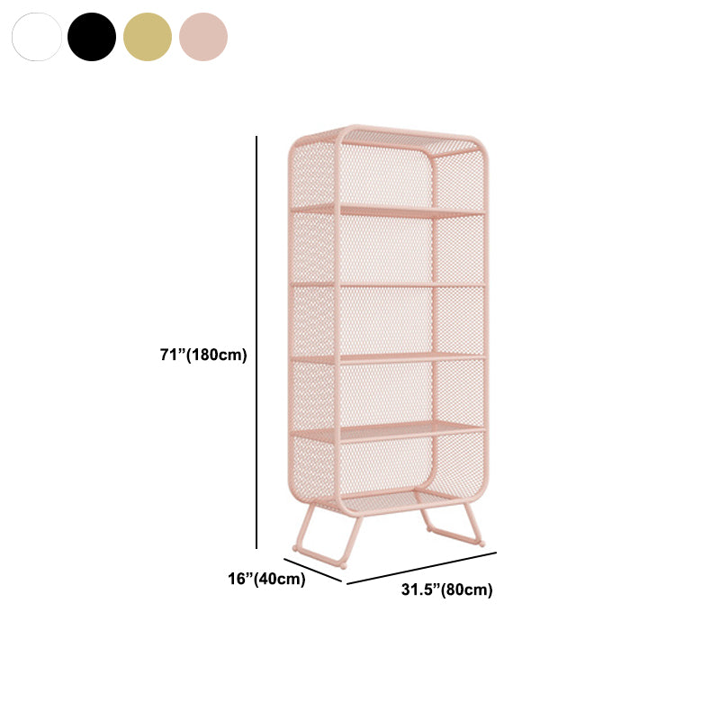 Iron Glam Book Shelf Shelves Included Bookcase Closed Back for Home Office