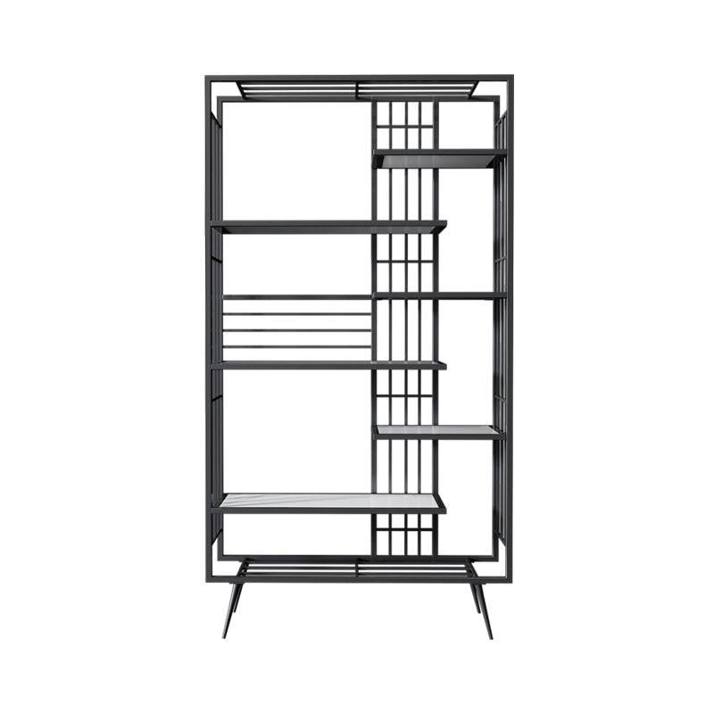 6 open shelves Bookcase Light Luxury Steel Bookshelf for Study Room