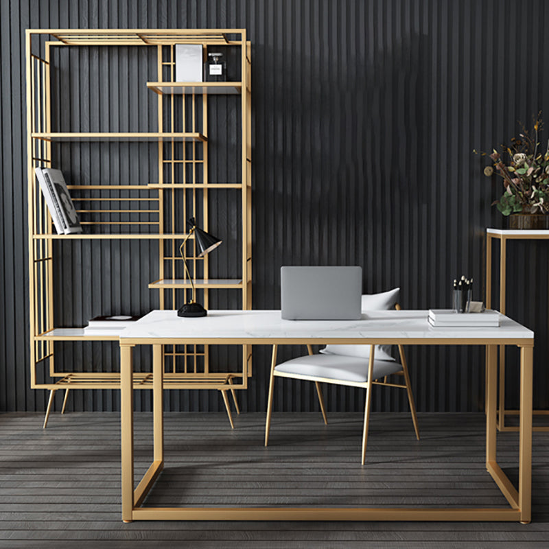 6 open shelves Bookcase Light Luxury Steel Bookshelf for Study Room