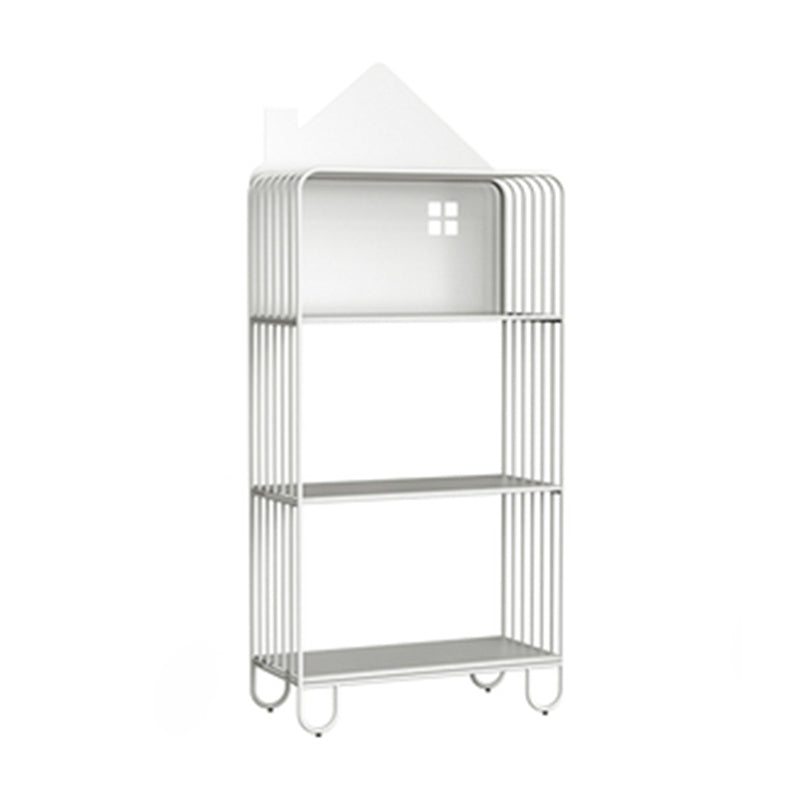 Contemporary Metal Bookshelf Standard Vertical Open Shelf Bookcase