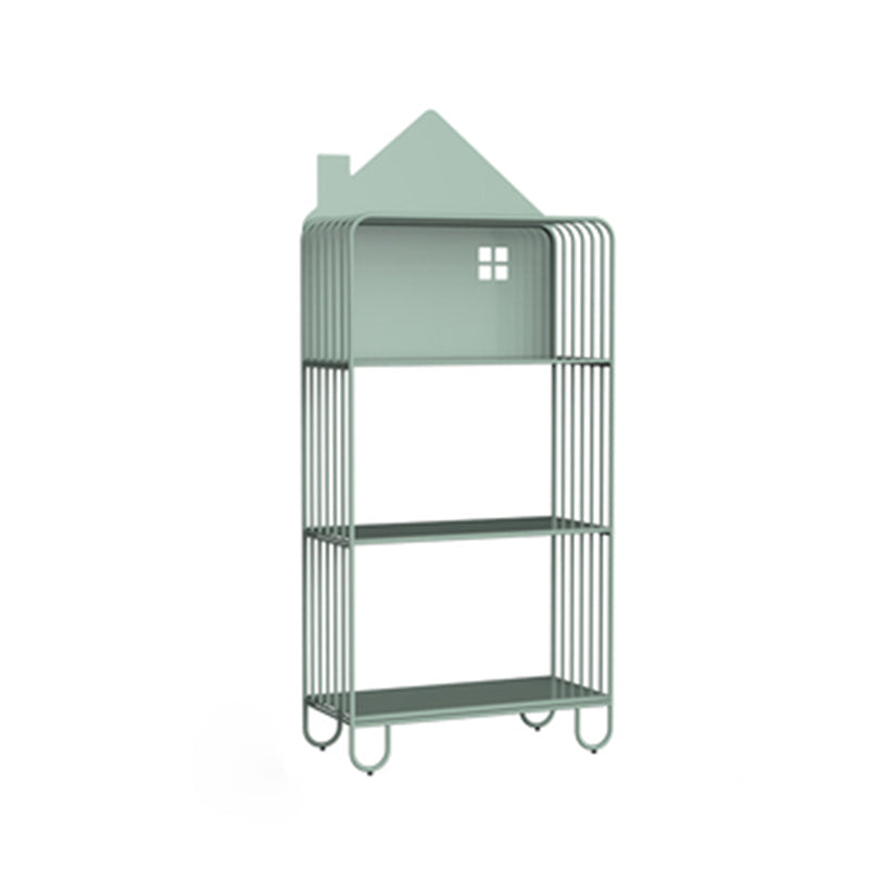 Contemporary Metal Bookshelf Standard Vertical Open Shelf Bookcase