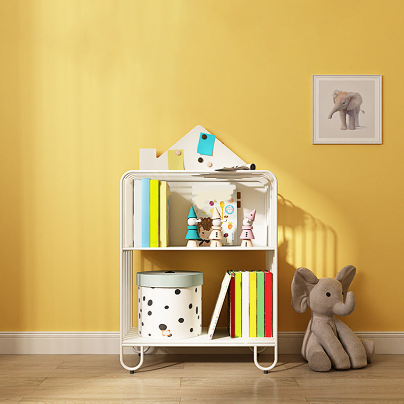 Contemporary Metal Bookshelf Standard Vertical Open Shelf Bookcase