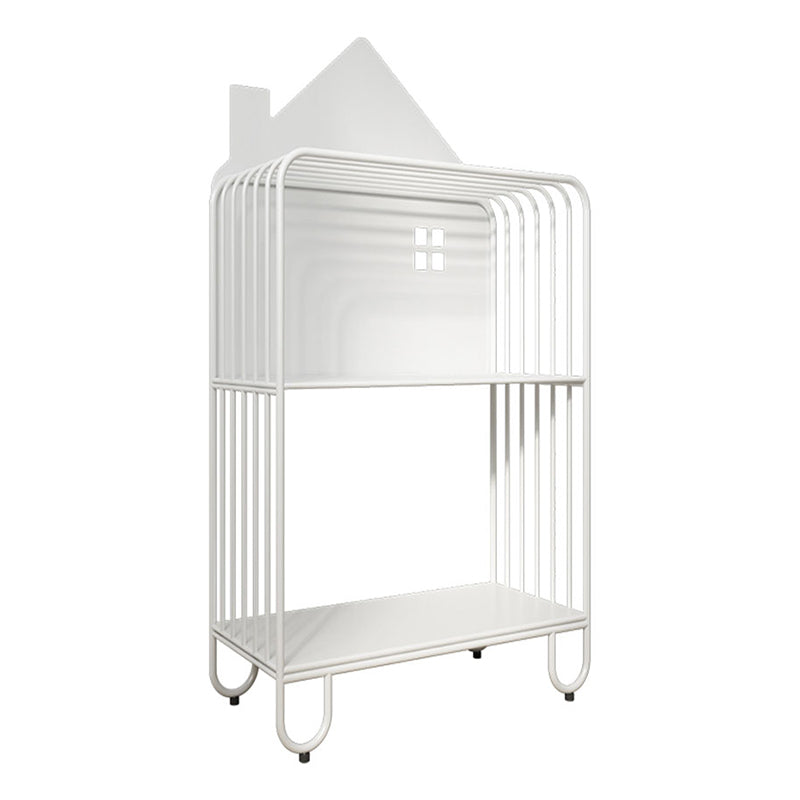 Contemporary Metal Bookshelf Standard Vertical Open Shelf Bookcase