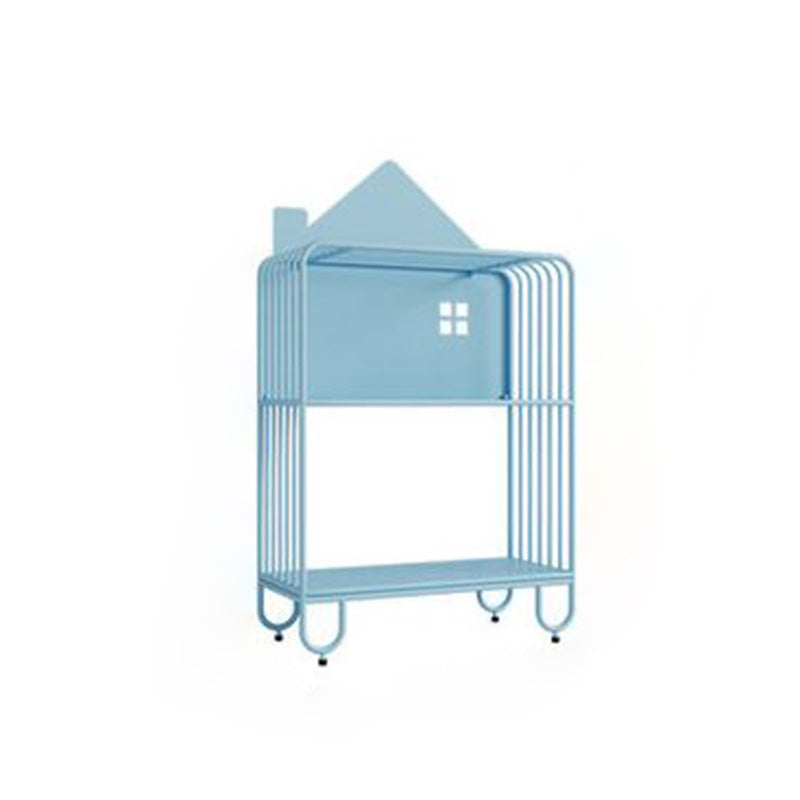 Contemporary Metal Bookshelf Standard Vertical Open Shelf Bookcase