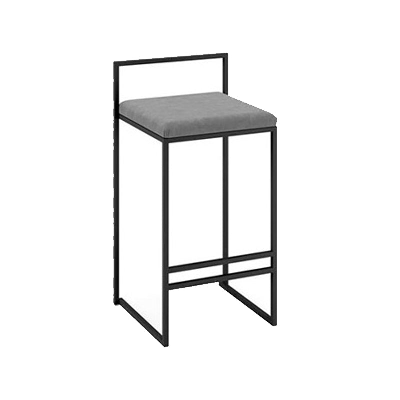 Low Back Upholstered Counter Stool Industrial Armless Bar Chair with Footrest