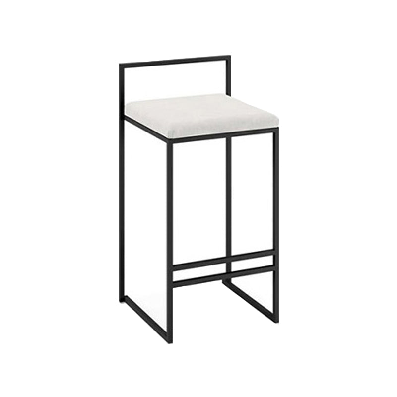 Low Back Upholstered Counter Stool Industrial Armless Bar Chair with Footrest