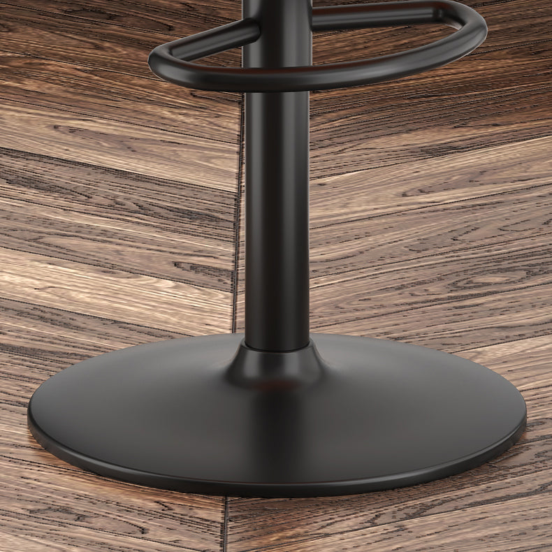 Home Adjustable Height Swivel Stool Contemporary Leather Barstool