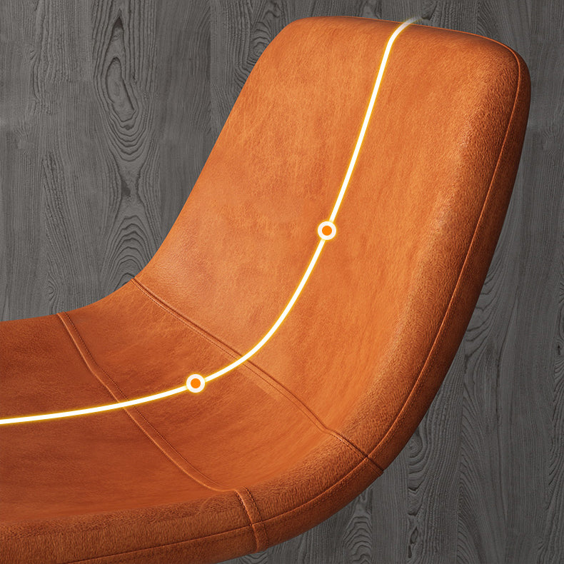 Home Footrest Adjustable Height Stool Contemporary Leather Barstool