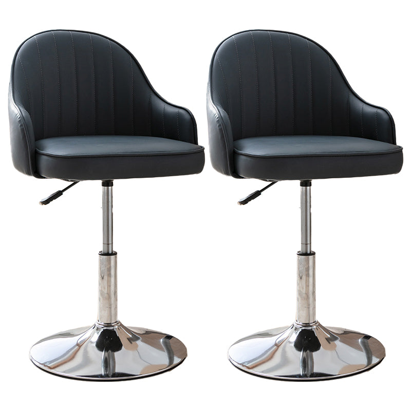 Modern Home Leather Barstool Swivel Adjustable Height Stools