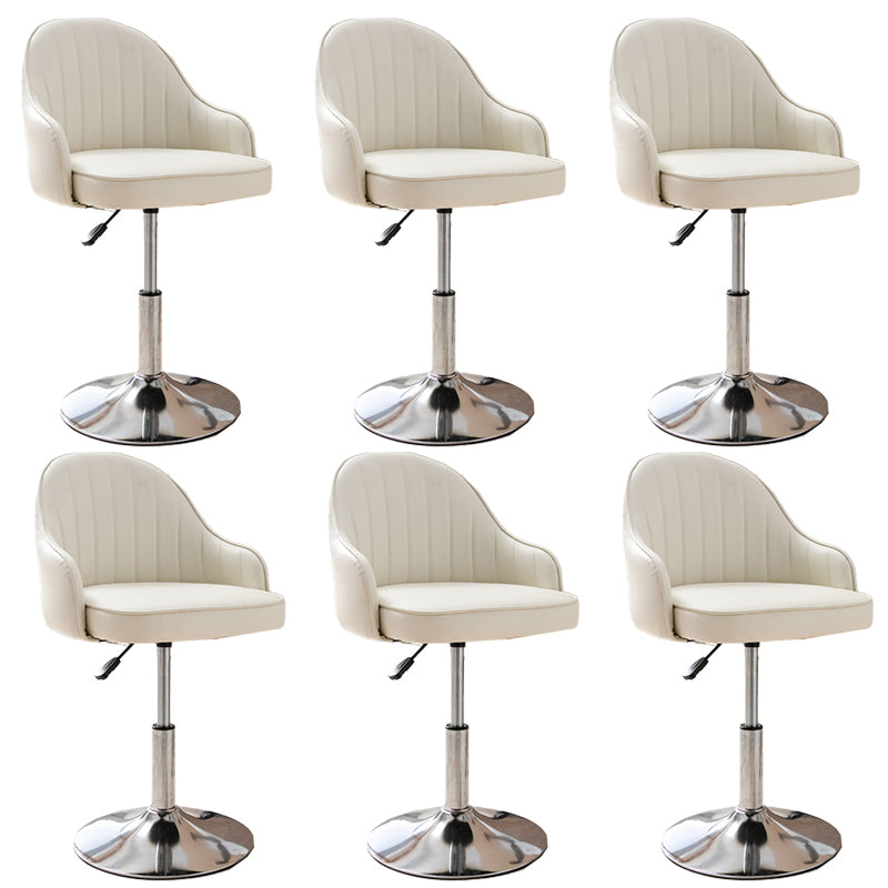Modern Home Leather Barstool Swivel Adjustable Height Stools