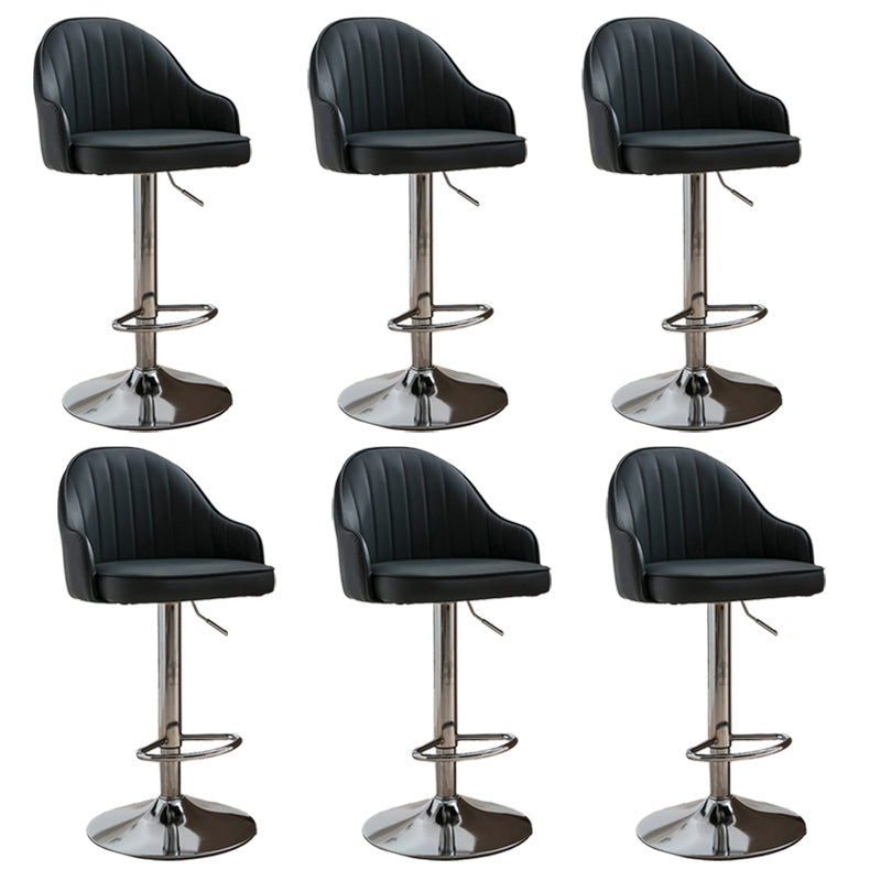 Modern Home Leather Barstool Swivel Adjustable Height Stools