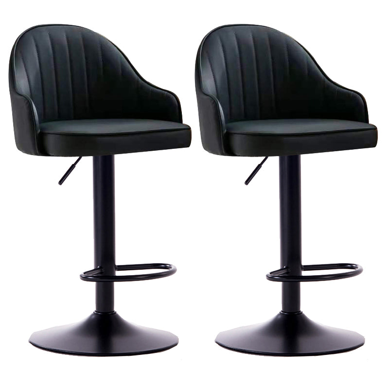 Modern Home Leather Barstool Swivel Adjustable Height Stools