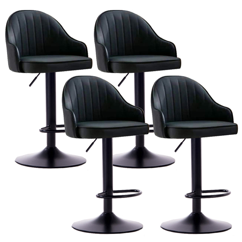 Modern Home Leather Barstool Swivel Adjustable Height Stools