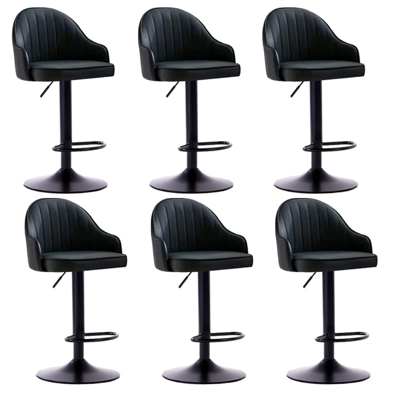 Modern Home Leather Barstool Swivel Adjustable Height Stools