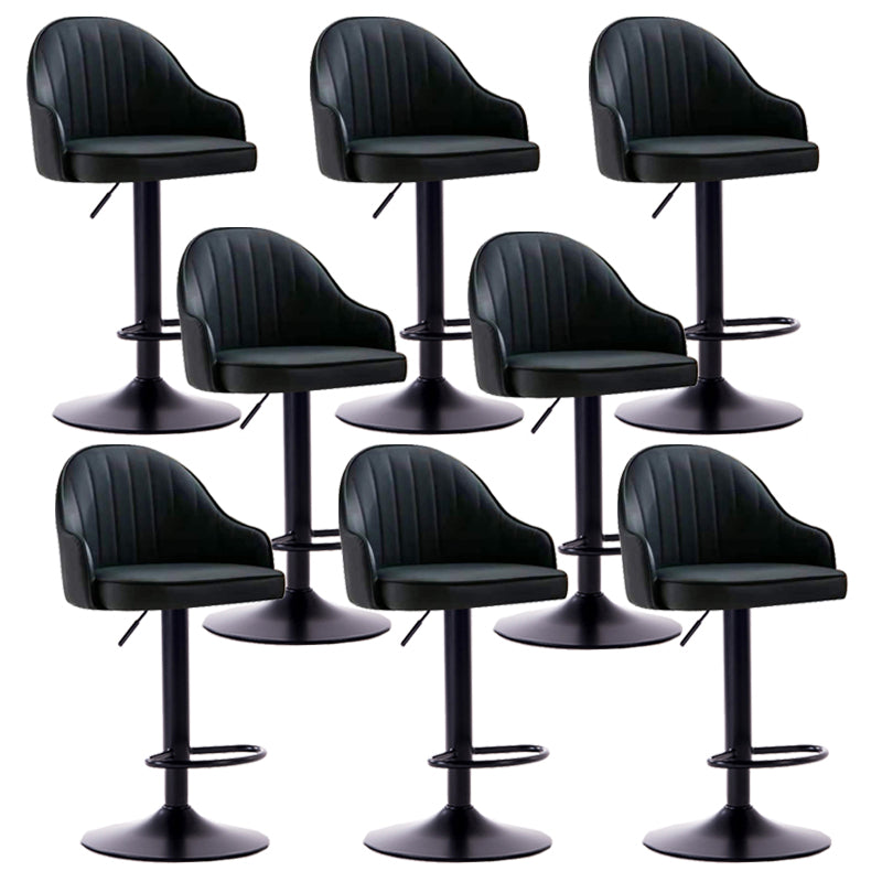 Modern Home Leather Barstool Swivel Adjustable Height Stools