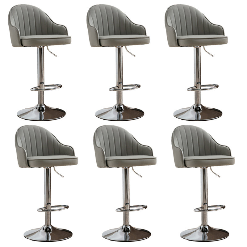 Modern Home Leather Barstool Swivel Adjustable Height Stools