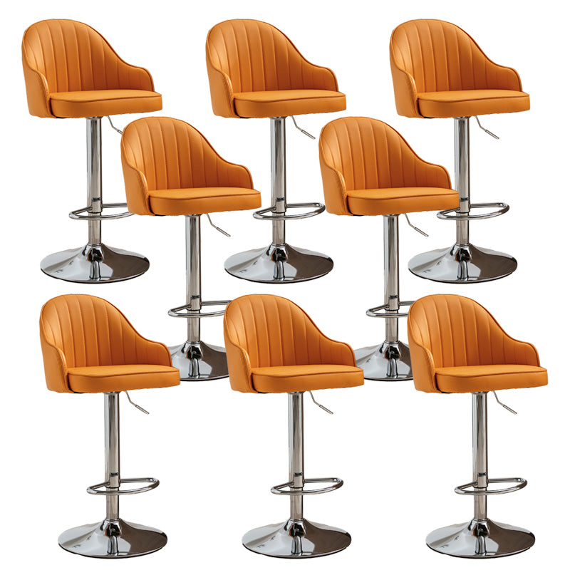 Modern Home Leather Barstool Swivel Adjustable Height Stools