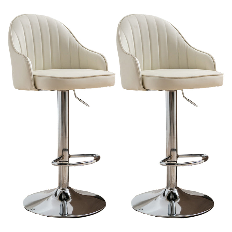 Modern Home Leather Barstool Swivel Adjustable Height Stools
