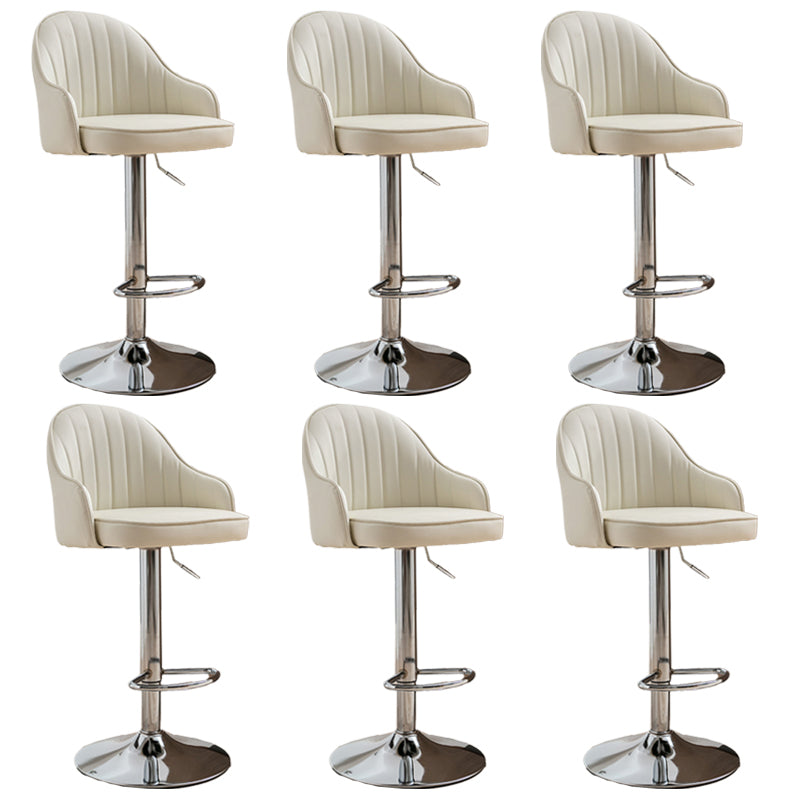 Modern Home Leather Barstool Swivel Adjustable Height Stools
