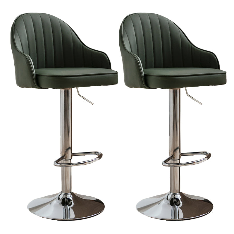 Modern Home Leather Barstool Swivel Adjustable Height Stools