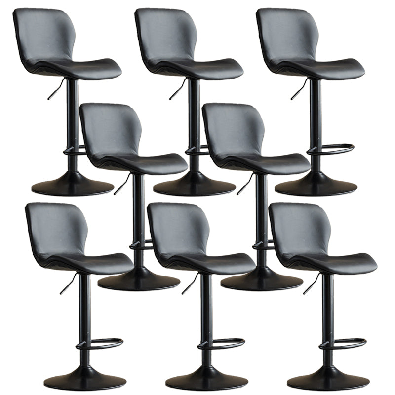 Contemporary Adjustable Height Stool Reception Leather Barstool