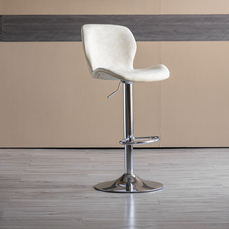Contemporary Adjustable Height Stool Reception Leather Barstool