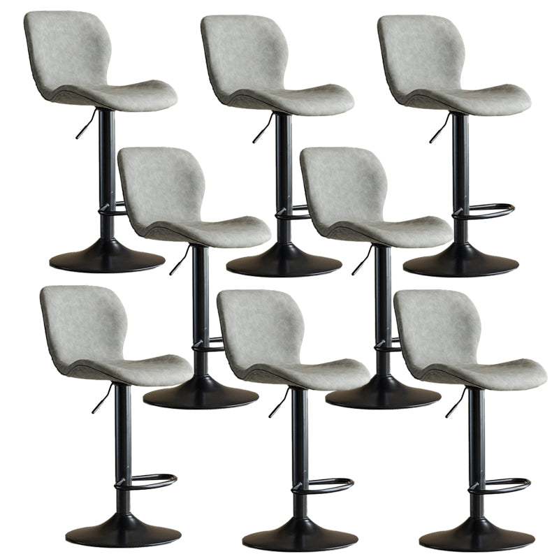 Contemporary Adjustable Height Stool Reception Leather Barstool