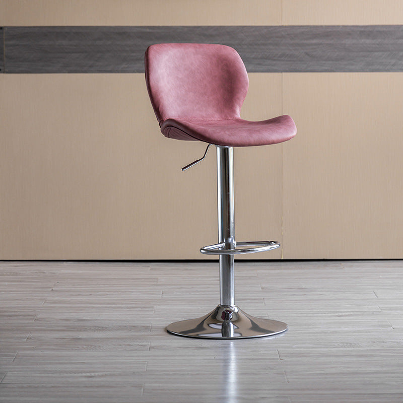 Contemporary Adjustable Height Stool Reception Leather Barstool