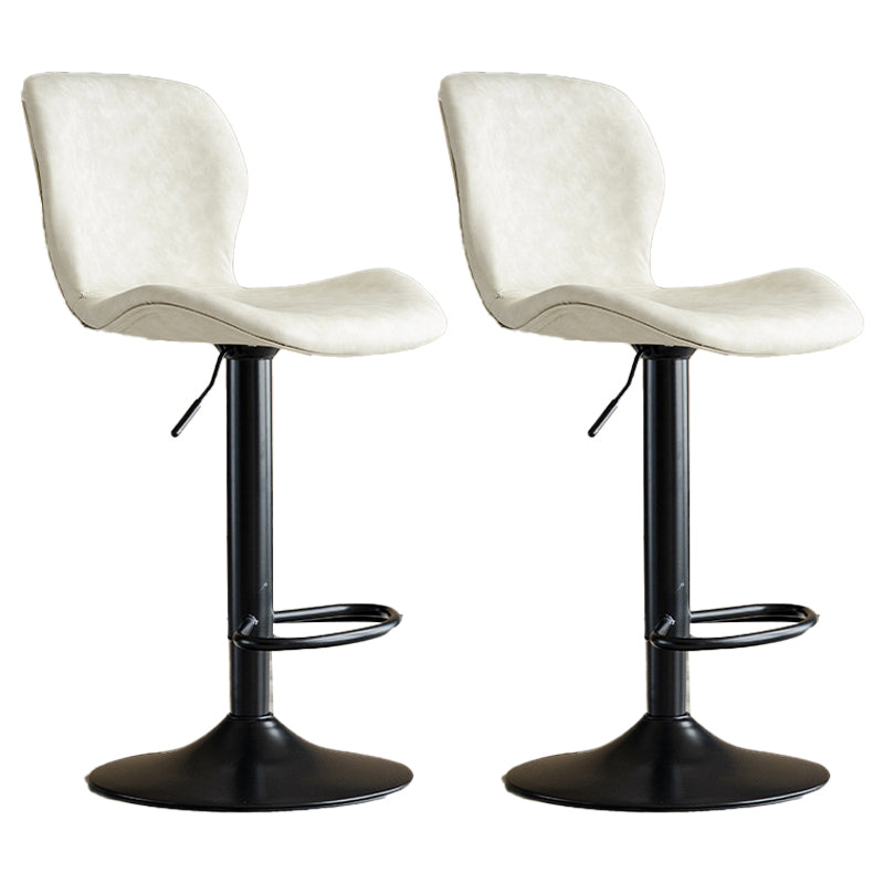 Contemporary Adjustable Height Stool Reception Leather Barstool